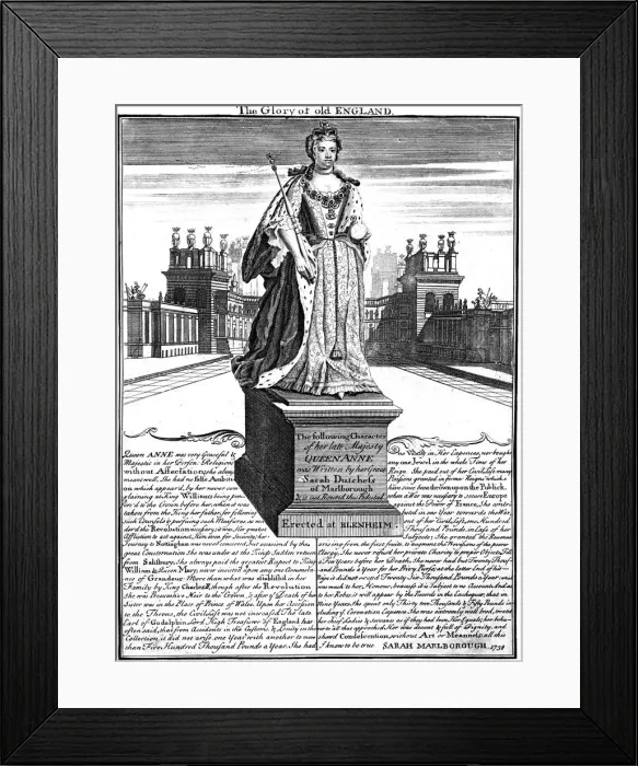 Framed Print : Statue of Queen Anne (1665-1714), Blenheim Palace, Oxfordshire, 1738 Framed Print : Statue of Queen Anne (1665-1714), Blenheim Palace, Oxfordshire, 1738