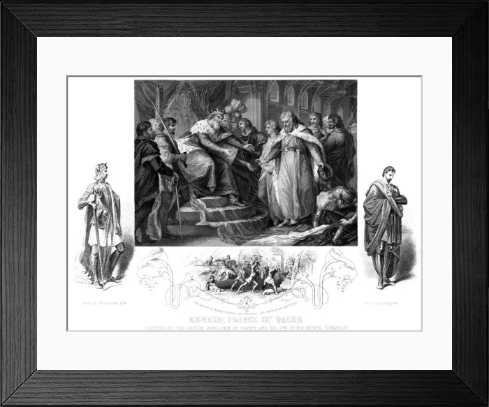 Framed Print : Edward, Prince of Wales (1330-1376), 19th century. Artist: J Rogers Framed Print : Edward, Prince of Wales (1330-1376), 19th century. Artist: J Rogers
