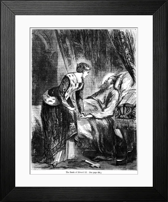 Framed Print : The death of King Edward III (1312-1377) Framed Print : The death of King Edward III (1312-1377)