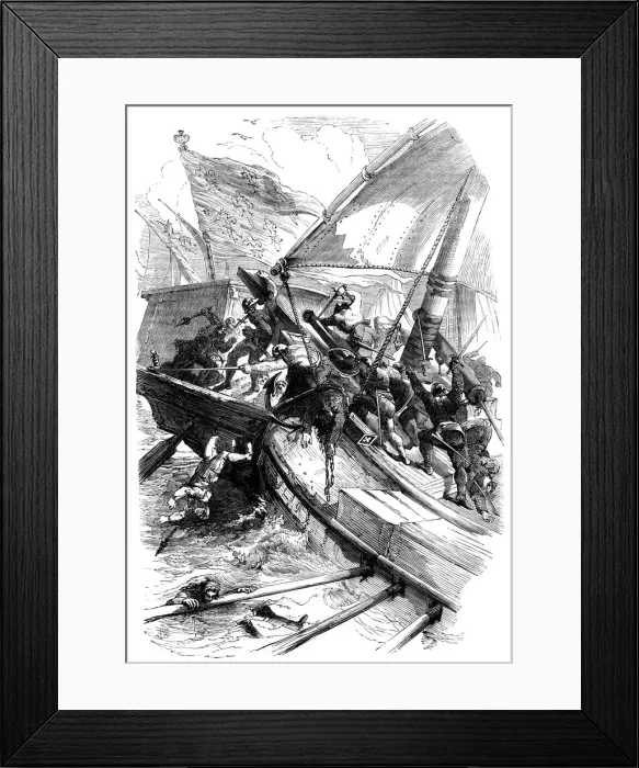 Framed Print : The Battle of Sluys, 24th June 1340 Framed Print : The Battle of Sluys, 24th June 1340