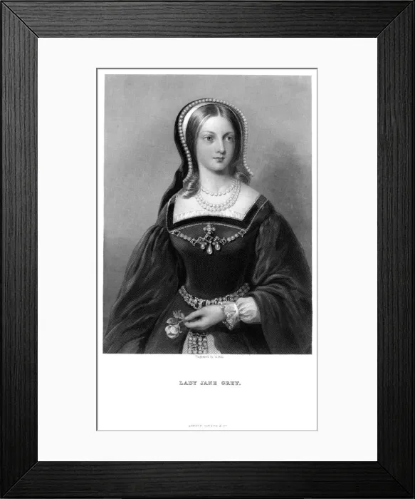 Framed Print : Lady Jane Grey (1537-1554), 19th century. Artist: W Holl Framed Print : Lady Jane Grey (1537-1554), 19th century. Artist: W Holl