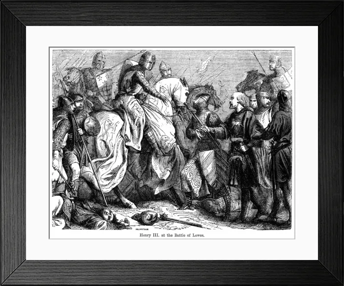 Framed Print : Henry III at the battle of Lewes, 14th May 1264. Artist: Felix Henri Emmanuel Philippoteaux Framed Print : Henry III at the battle of Lewes, 14th May 1264. Artist: Felix Henri Emmanuel Philippoteaux