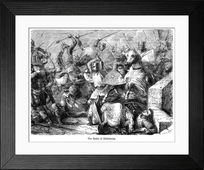 Framed Print : The Battle of Taillebourg, France, 1242. Artist: Felix Henri Emmanuel Philippoteaux Framed Print : The Battle of Taillebourg, France, 1242. Artist: Felix Henri Emmanuel Philippoteaux
