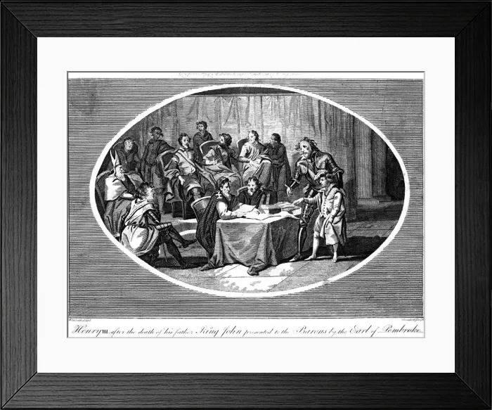 Framed Print : King Henry III (1207-1272) after the death of his father King John (1167-1216), 19th century. Artist: Saunders Framed Print : King Henry III (1207-1272) after the death of his father King John (1167-1216), 19th century. Artist: Saunders