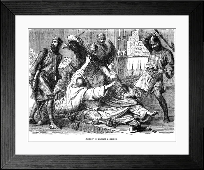 Framed Print : Murder of Thomas a Becket, 1170 Framed Print : Murder of Thomas a Becket, 1170
