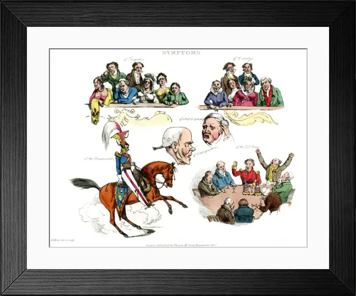 Framed Print : Symptoms of Being Amused, 1822. Artist: Henry Thomas Alken Framed Print : Symptoms of Being Amused, 1822. Artist: Henry Thomas Alken