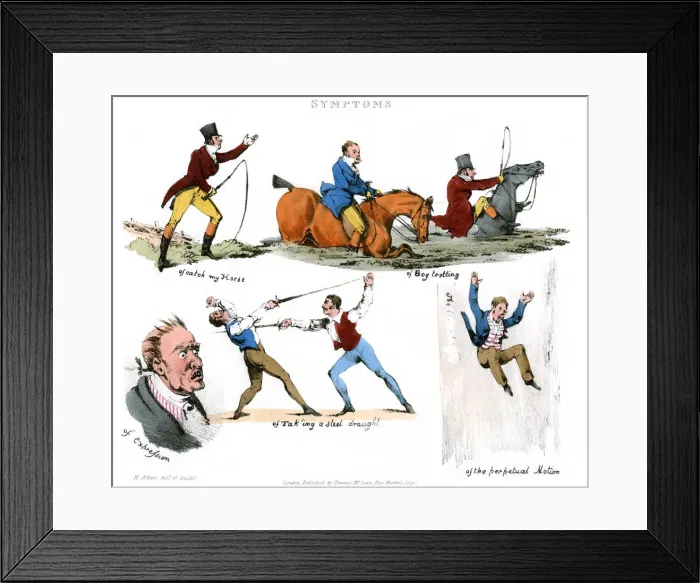 Framed Print : Symptoms of Being Amused, 1822. Artist: Henry Thomas Alken Framed Print : Symptoms of Being Amused, 1822. Artist: Henry Thomas Alken