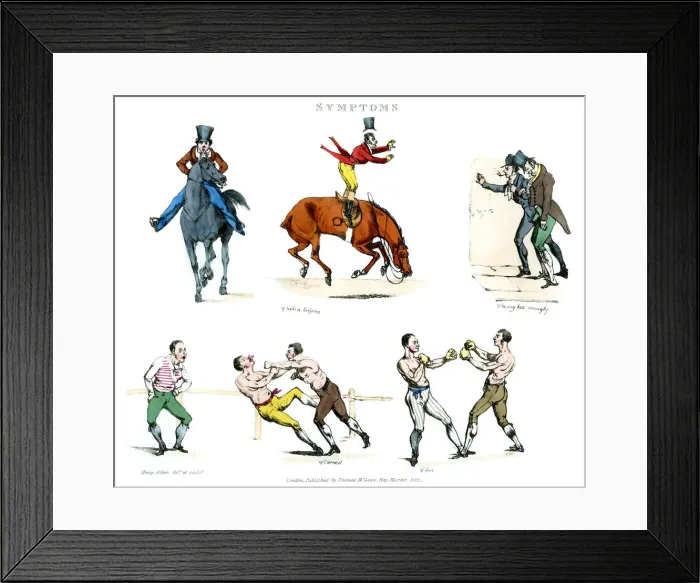 Framed Print : Symptoms of Being Amused, 1822. Artist: Henry Thomas Alken Framed Print : Symptoms of Being Amused, 1822. Artist: Henry Thomas Alken
