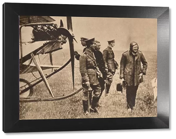 Winston Churchill after making a trip by air, c1914 (1935)