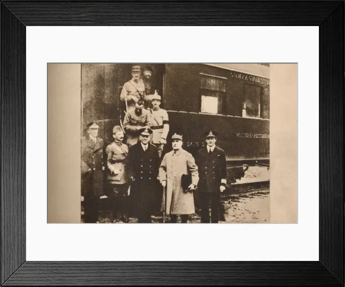 Framed Print : Signing of the Armistice to end the First World War, 11 November 1918 (1935) Framed Print : Signing of the Armistice to end the First World War, 11 November 1918 (1935)