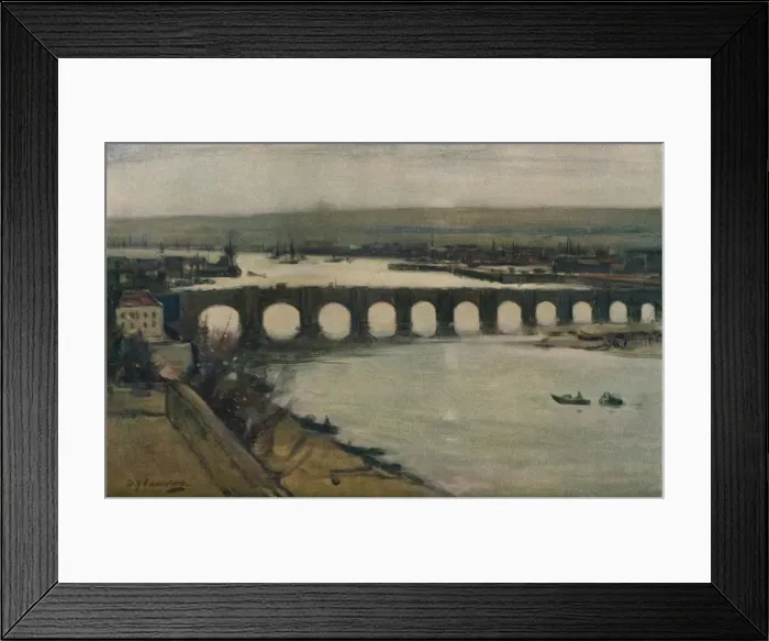 Framed Print : Berwick Bridge, c1912. Artist: David Young Cameron Framed Print : Berwick Bridge, c1912. Artist: David Young Cameron