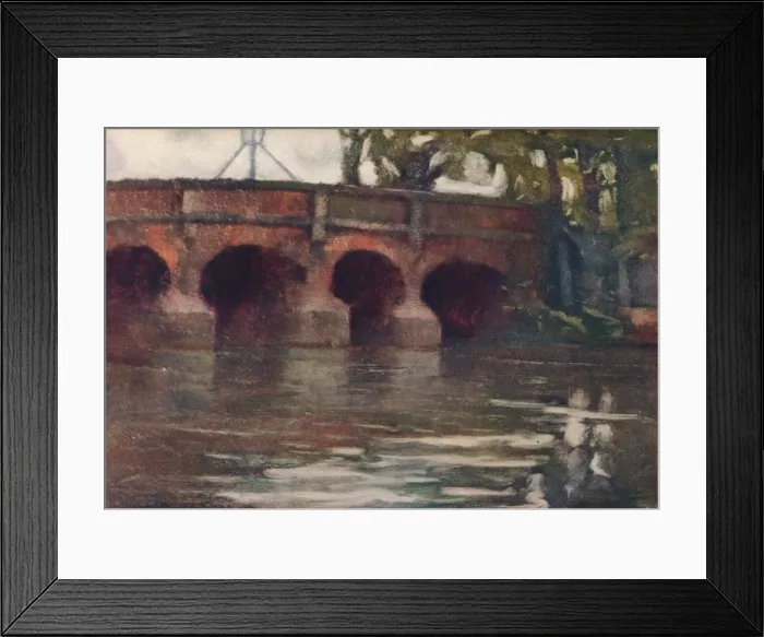 Framed Print : The Bridge, c1911. Artist: Edward Leslie Badham Framed Print : The Bridge, c1911. Artist: Edward Leslie Badham