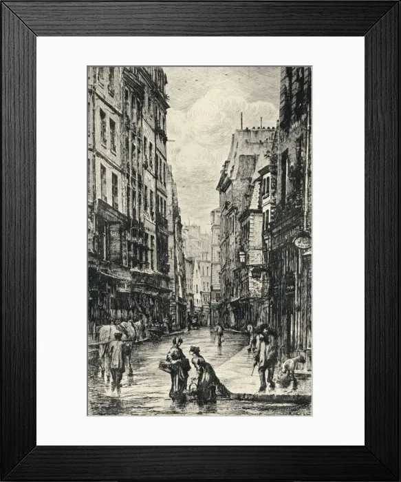 Framed Print : Rue Galande, 1915. Artist: Lucien Gautier Framed Print : Rue Galande, 1915. Artist: Lucien Gautier
