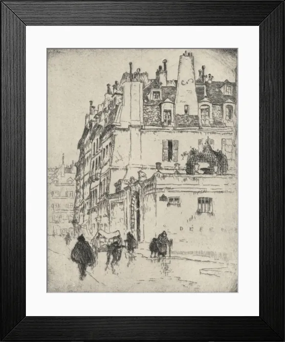 Framed Print : Old houses, Rue de Vaugirard, 1915. Artist: Lester George Hornby Framed Print : Old houses, Rue de Vaugirard, 1915. Artist: Lester George Hornby