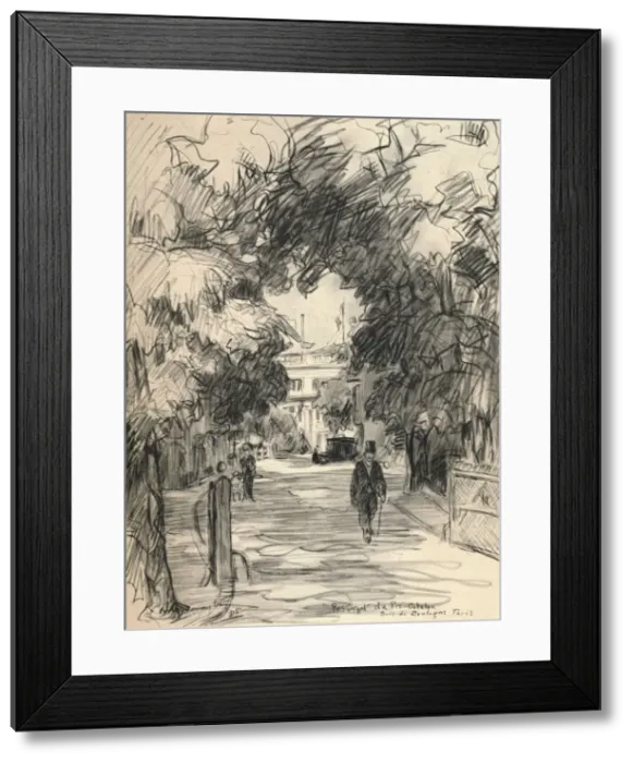 Framed Print : Restaurant du Pre-Catela, Bois de Boulogne, 1915. Artist: Frank Milton Armington Framed Print : Restaurant du Pre-Catela, Bois de Boulogne, 1915. Artist: Frank Milton Armington