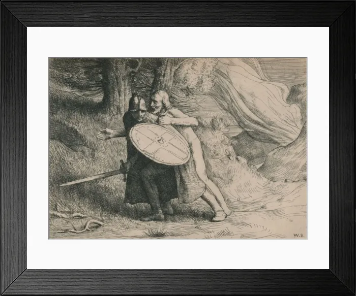 Framed Print : The Valley of the Shadow of Death, c1916. Artist: William Strang Framed Print : The Valley of the Shadow of Death, c1916. Artist: William Strang