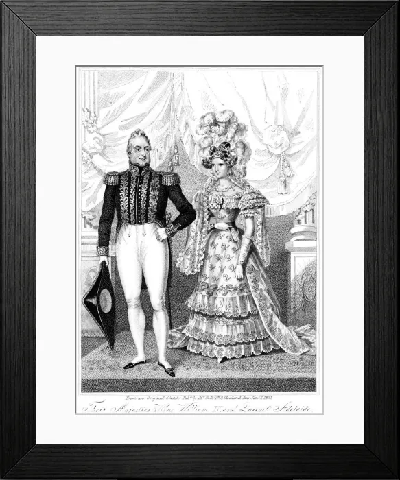 Framed Print : William IV and Queen Adelaide, 1881 Framed Print : William IV and Queen Adelaide, 1881