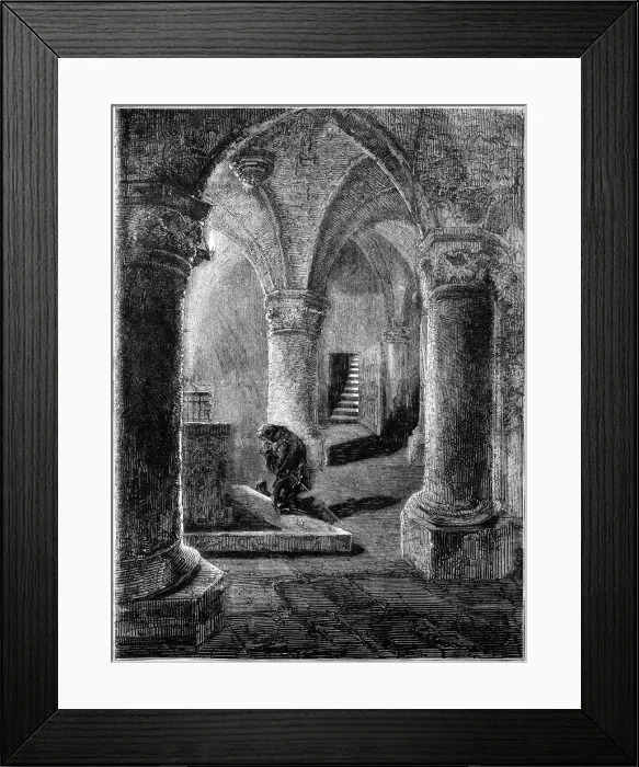 Framed Print : King Richard I (1157-1199) kneeling before the shrine of St Januarius Framed Print : King Richard I (1157-1199) kneeling before the shrine of St Januarius