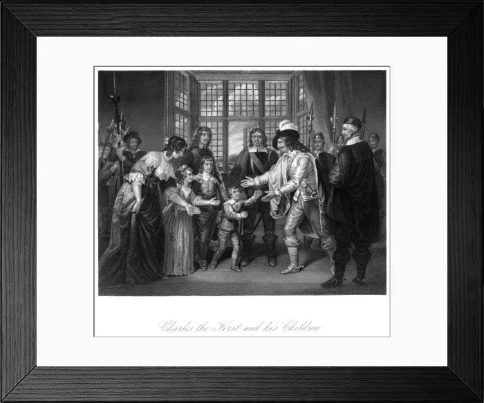 Framed Print : King Charles I (1600-1649) and his children Framed Print : King Charles I (1600-1649) and his children