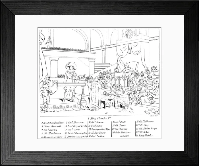 Framed Print : The trial of King Charles I (1600-1649) Framed Print : The trial of King Charles I (1600-1649)