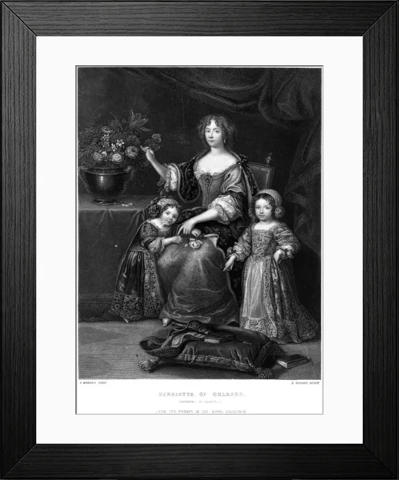 Framed Print : Henrietta of Orleans, daughter of Charles I, 19th century. Artist: H Bourne Framed Print : Henrietta of Orleans, daughter of Charles I, 19th century. Artist: H Bourne