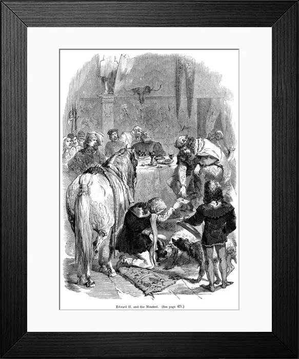 Framed Print : Edward II and the minstrel Framed Print : Edward II and the minstrel
