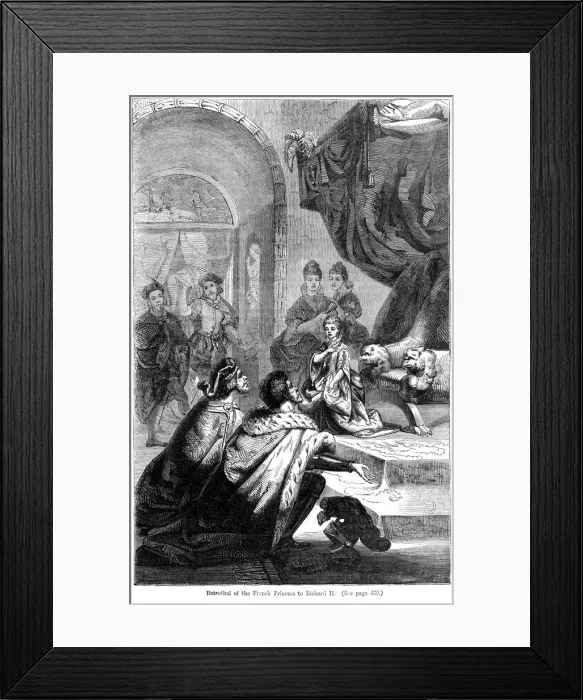 Framed Print : The betrothal of Isabella of Valois (1389-1409) to King Richard II (1367-1400), 1396 Framed Print : The betrothal of Isabella of Valois (1389-1409) to King Richard II (1367-1400), 1396