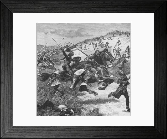 Framed Print : Charge of the Scots at the Battle of Homildon Hill, Northumberland, 1402 (1905) Framed Print : Charge of the Scots at the Battle of Homildon Hill, Northumberland, 1402 (1905)