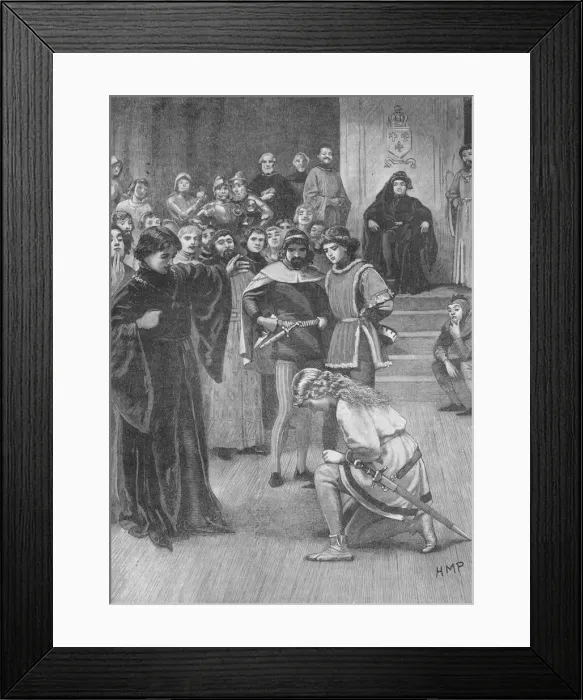 Framed Print : Joan of Arc before Charles VII of France, c1429 (1905). Artist: HMP Framed Print : Joan of Arc before Charles VII of France, c1429 (1905). Artist: HMP