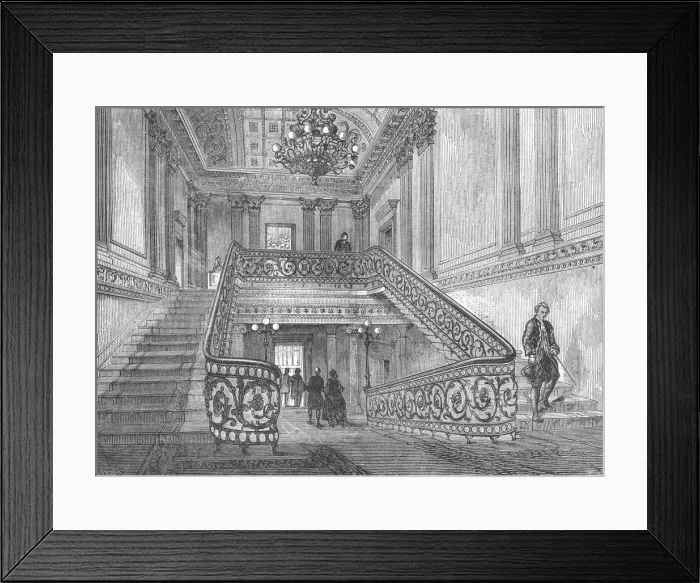 Framed Print : Staircase in Northumberland House, 1897 Framed Print : Staircase in Northumberland House, 1897