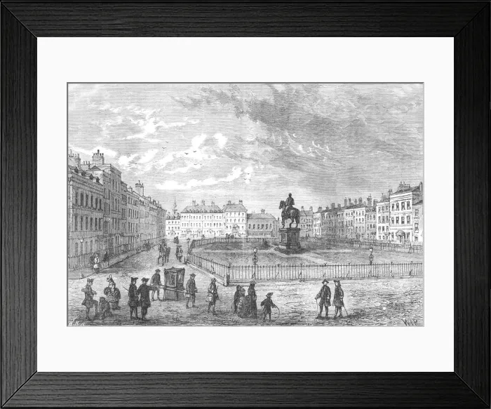 Framed Print : Leicester Square, c1750 (1897) Framed Print : Leicester Square, c1750 (1897)
