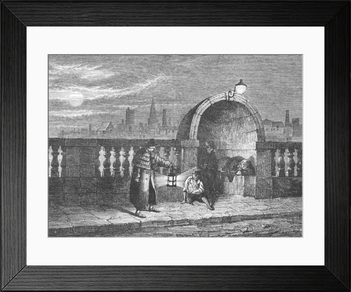 Framed Print : Alcove on the Old Westminster Bridge, 1897. Artist: Edward Walford Framed Print : Alcove on the Old Westminster Bridge, 1897. Artist: Edward Walford