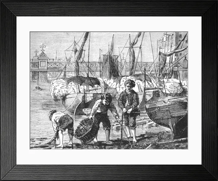 Framed Print : The Thames at Low Water, 1897 Framed Print : The Thames at Low Water, 1897