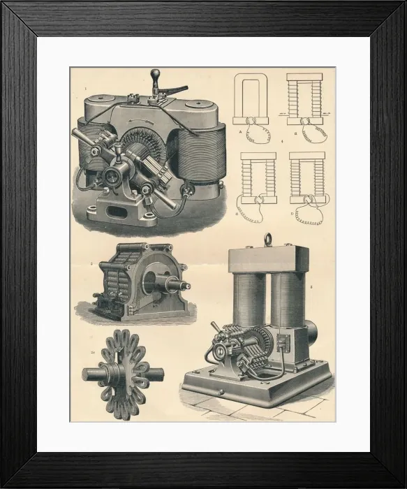 Framed Print : Dynamos, c19th century Framed Print : Dynamos, c19th century