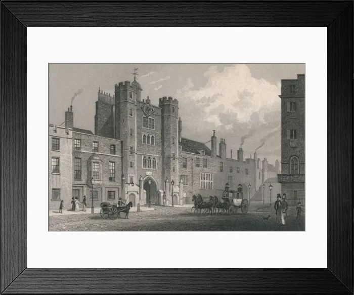 Framed Print : St Jamess Palace, Pall Mall, c19th century Framed Print : St Jamess Palace, Pall Mall, c19th century
