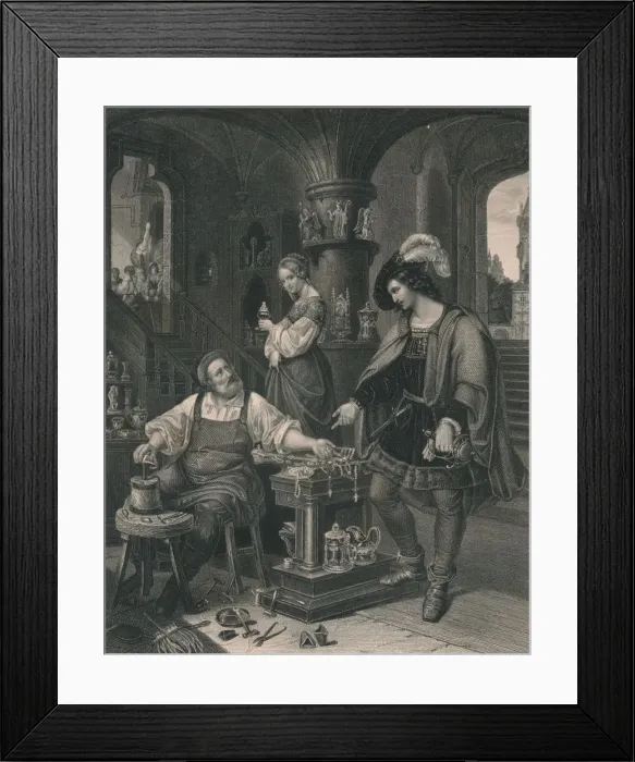 Framed Print : The Goldsmiths Daughter, c1850. Artist: Albert Henry Payne Framed Print : The Goldsmiths Daughter, c1850. Artist: Albert Henry Payne