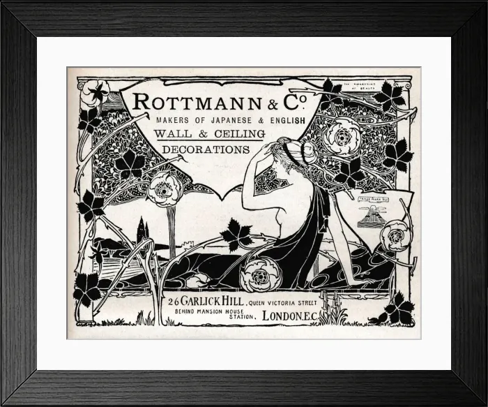 Framed Print : Rottmann & Co. Makers of Japanese & English Wall & Ceiling Decorations, 1897 Framed Print : Rottmann & Co. Makers of Japanese & English Wall & Ceiling Decorations, 1897