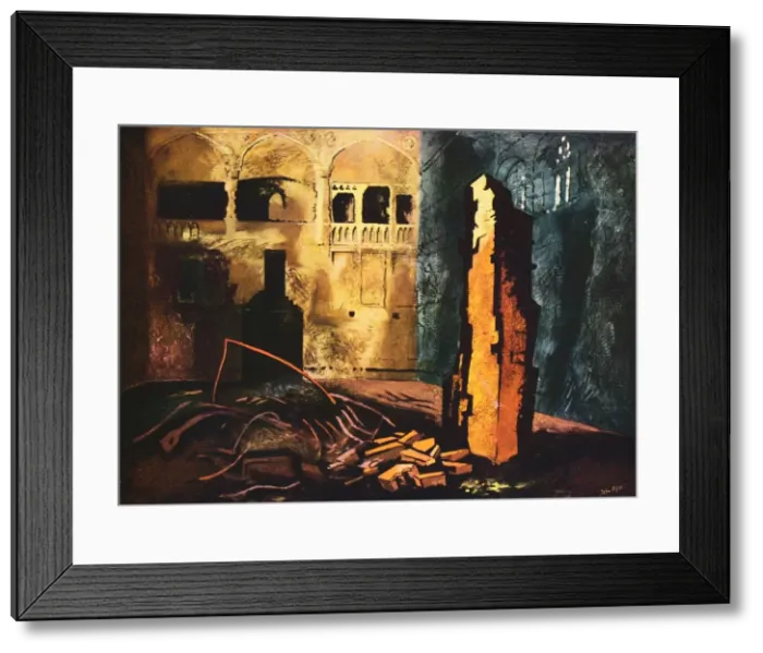 Framed Print : Council Chamber, House of Commons, 1941. Artist: John Piper Framed Print : Council Chamber, House of Commons, 1941. Artist: John Piper