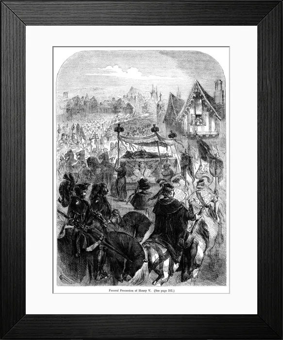 Framed Print : The funeral procession of King Henry V, 1422 Framed Print : The funeral procession of King Henry V, 1422