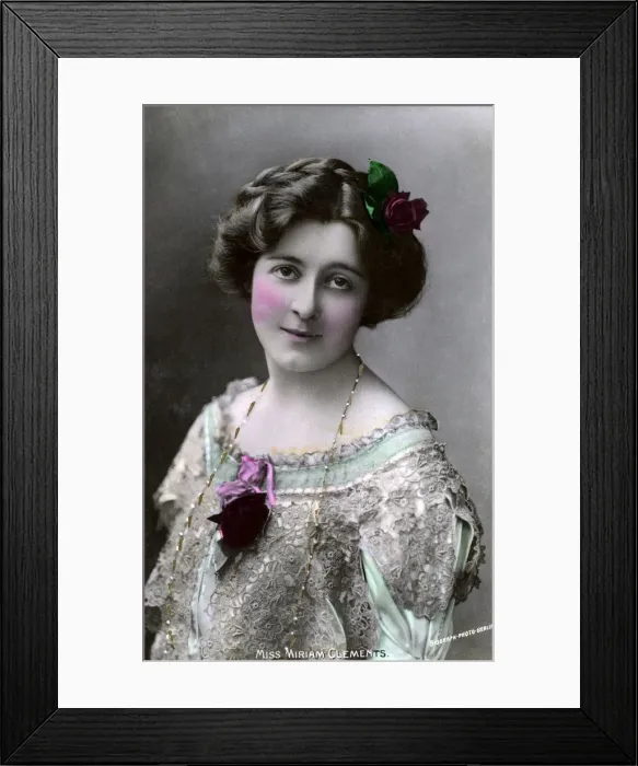 Framed Print : Miriam Clements, English actress, 1906. Artist: Biograph Studio Framed Print : Miriam Clements, English actress, 1906. Artist: Biograph Studio