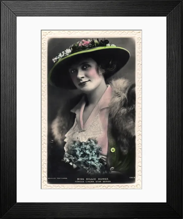 Framed Print : Billie Burke (1886-1970), American actress, early 20th century. Artist: J Beagles & Co Framed Print : Billie Burke (1886-1970), American actress, early 20th century. Artist: J Beagles & Co