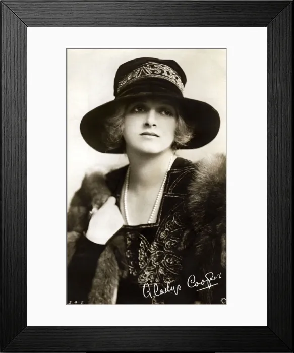 Framed Print : Gladys Cooper (1888-1971), English actress, early 20th century. Artist: Rotary Photo Framed Print : Gladys Cooper (1888-1971), English actress, early 20th century. Artist: Rotary Photo