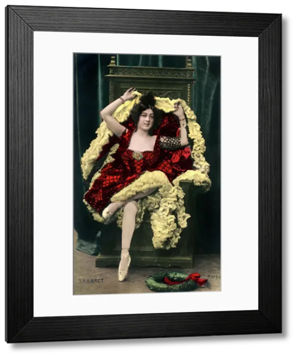 Framed Print : Saharet (1879-1942), Australian music hall artist, early 20th century Framed Print : Saharet (1879-1942), Australian music hall artist, early 20th century