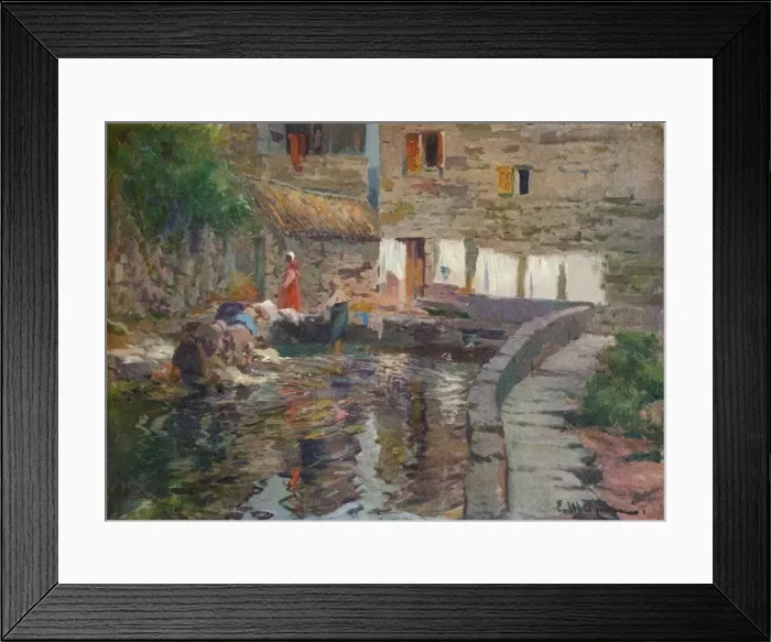 Framed Print : Washerwomen, Pontevedra, c1904. Artist: Eliseo Meifren y Roig Framed Print : Washerwomen, Pontevedra, c1904. Artist: Eliseo Meifren y Roig