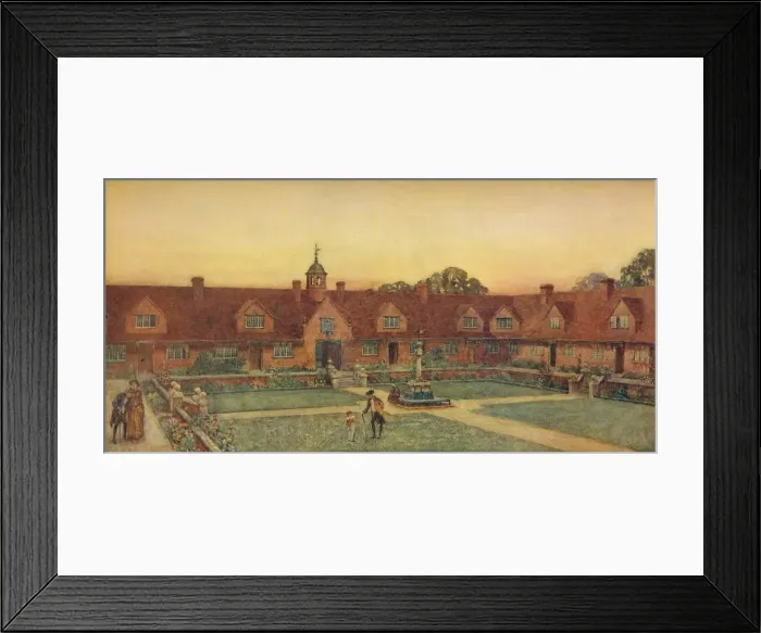 Framed Print : The Churchill Cottage Homes, Somerset. Silcock and Reay, Architects, 1907 Framed Print : The Churchill Cottage Homes, Somerset. Silcock and Reay, Architects, 1907