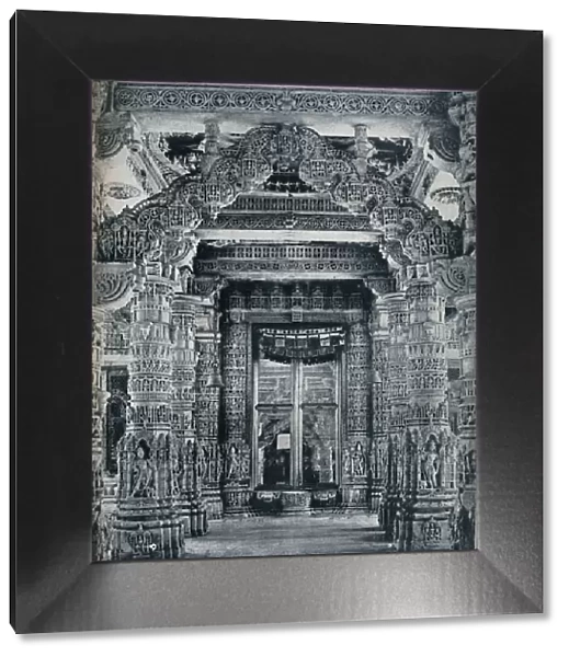Marble Sculpture at an entrance to a Jain Temple at Dilwara, Mount Abu, c1100