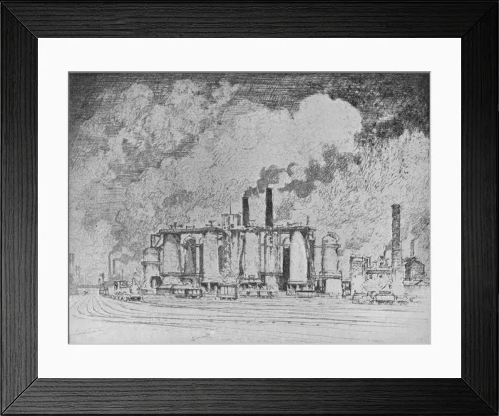 Framed Print : The Great White Cloud, Leeds. c1910. Artist: Joseph Pennell Framed Print : The Great White Cloud, Leeds. c1910. Artist: Joseph Pennell