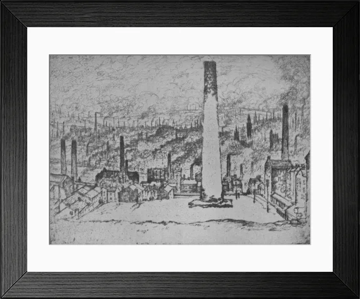 Framed Print : The Great Stack, Bradford, 1909. Artist: Joseph Pennell Framed Print : The Great Stack, Bradford, 1909. Artist: Joseph Pennell