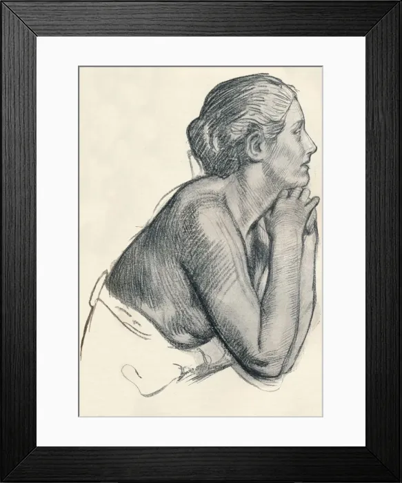 Framed Print : A study in Sanguine, c1900. Artist: Robert Anning Bell Framed Print : A study in Sanguine, c1900. Artist: Robert Anning Bell