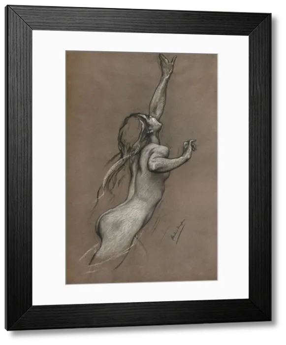 Framed Print : Flying Fish Study, c1910. Artist: Herbert James Draper Framed Print : Flying Fish Study, c1910. Artist: Herbert James Draper